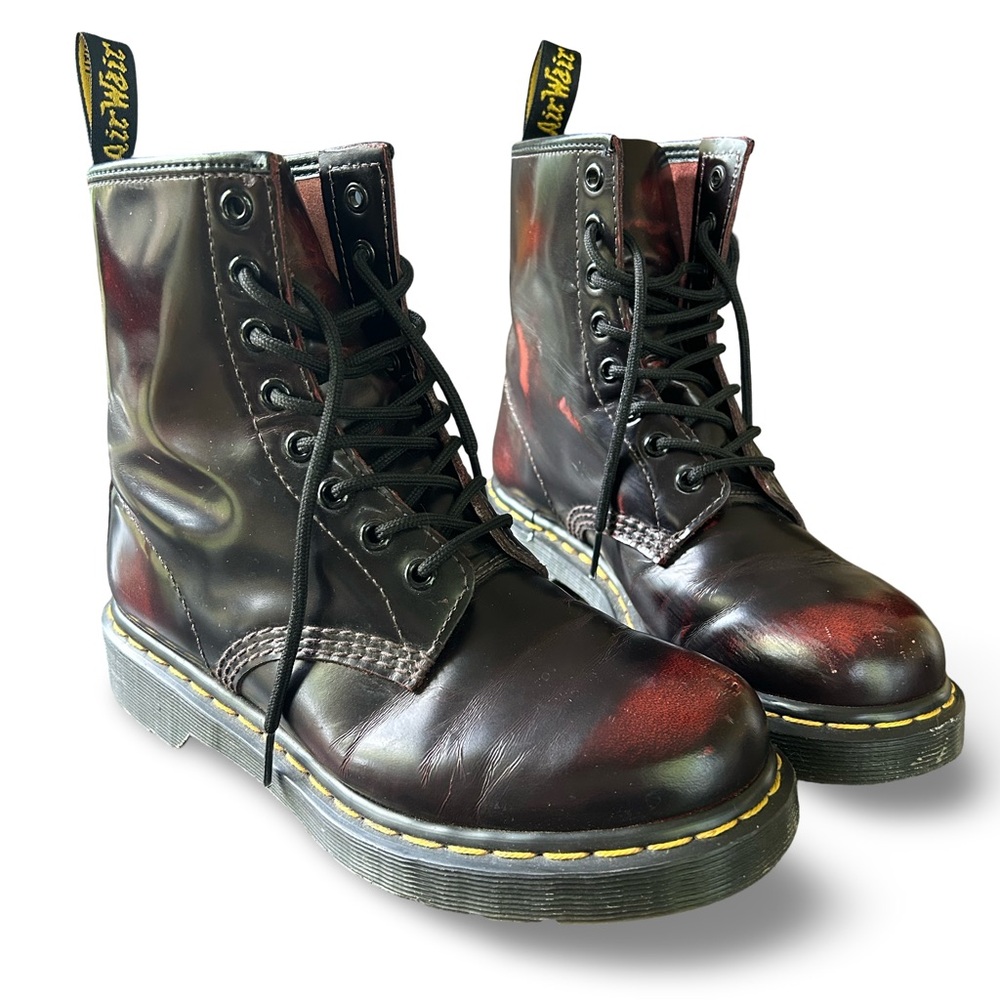 Dr. Martens Cherry Red Lace-Up Boots - Picture 2 of 7